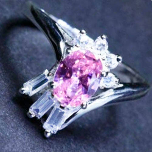 Solid 925 Sterling Silver & CZ ring size 7# + 4.03g