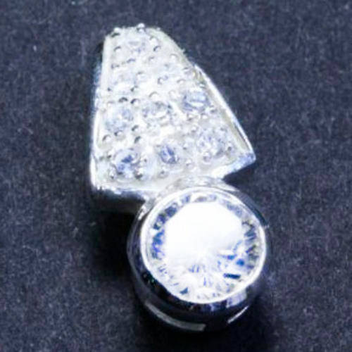 Solid 925 Sterling Silver & CZ pendant 20mm + 2.51g