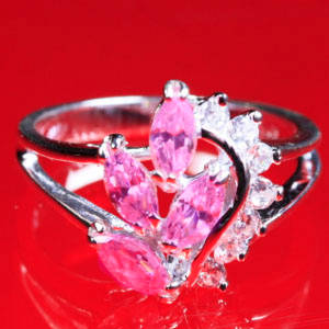Solid 925 Sterling Silver & CZ ring size 6.5# + 3.34g