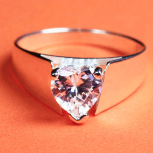 Solid 925 Sterling Silver & CZ ring size 7# + 3.32g