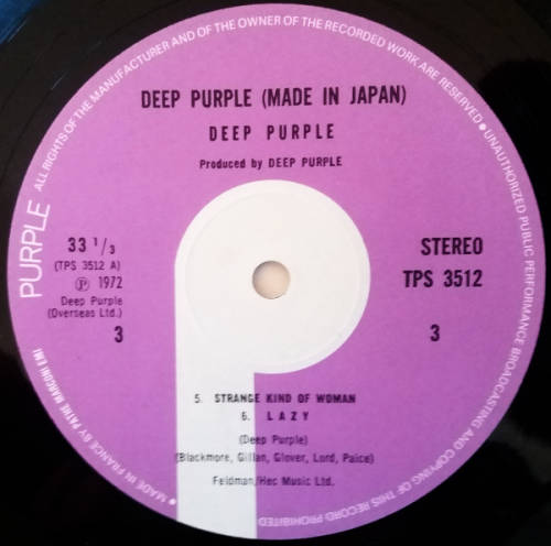 Deep Purple - made in jaPan - Import France Double LP/Vinyl Gate-fold cover