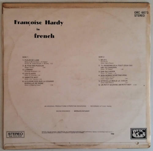 Francoise Hardy - In French (vInyl LP) 1970