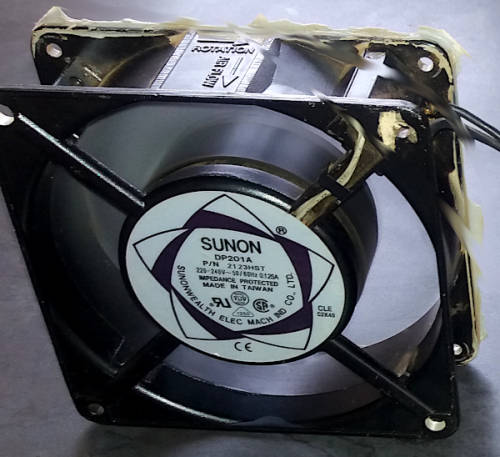 Sunon DP201A P/N 2123HST 220V-240V 120mm x 120mm x 38mm  0.125A  19/20W cooling fan