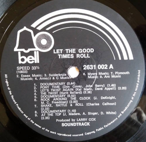 Let the good times roll - original sound track recording double vinyl lp (G-/G+ Import 1973)