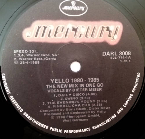 Yello 2 vinyl lps - 1980-1985 The new mix in one go (double album) and Flag 1988