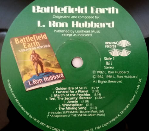 L.Ron Hubbard - Battlefield Earth vinyl lp (Ex VG+/VG+) - Music soundtrack of the book - Import