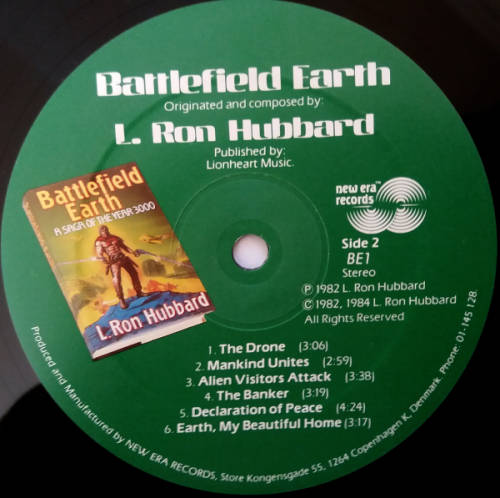 L.Ron Hubbard - Battlefield Earth vinyl lp (Ex VG+/VG+) - Music soundtrack of the book - Import
