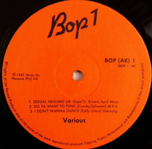 Bop 1 - various - 12` maxi singles vinyl ( VG/VG-)