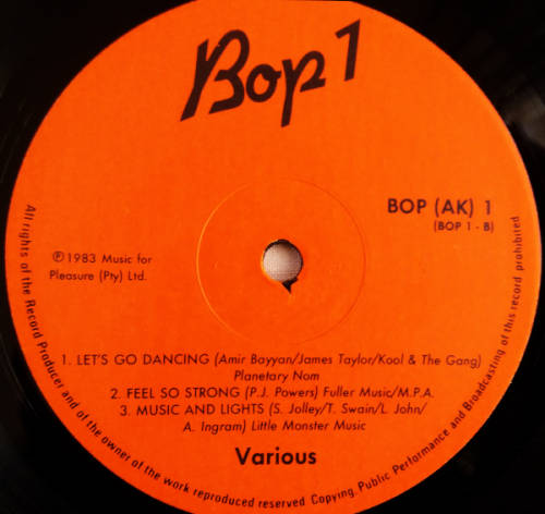 Bop 1 - various - 12` maxi singles vinyl ( VG/VG-)