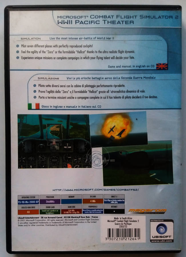 Combat flight simulator 2 - WWII Pacific theater PC CD-Rom game