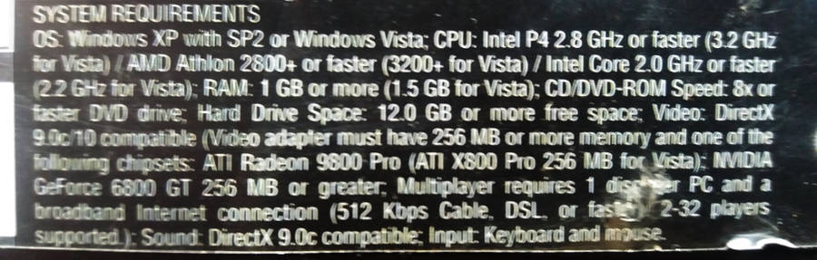 Crysis pc dvd for Windows o/s