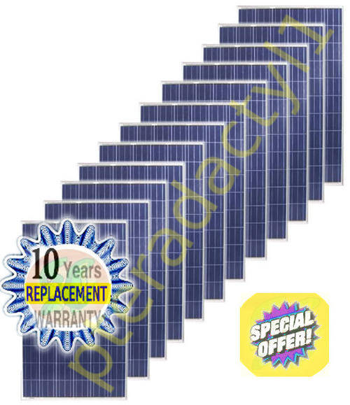250w x 12 SOLAR PANEL POLYCRYSTALLINE RENESOLA VIRTUS II (36v) BULK SPECIAL STOCK ex JHB & CT