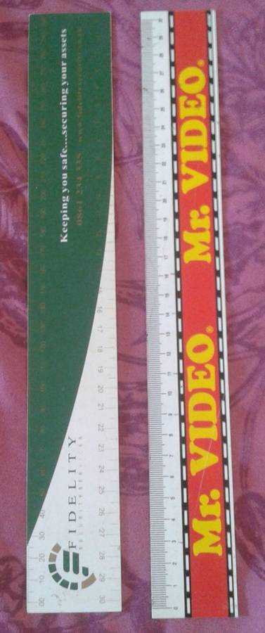 2 x VINTAGE RULERS - MR VIDEO and FIDELITY