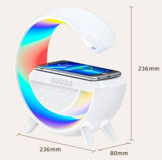 Wireless Phone Charging RGB LED Lamp & Speaker