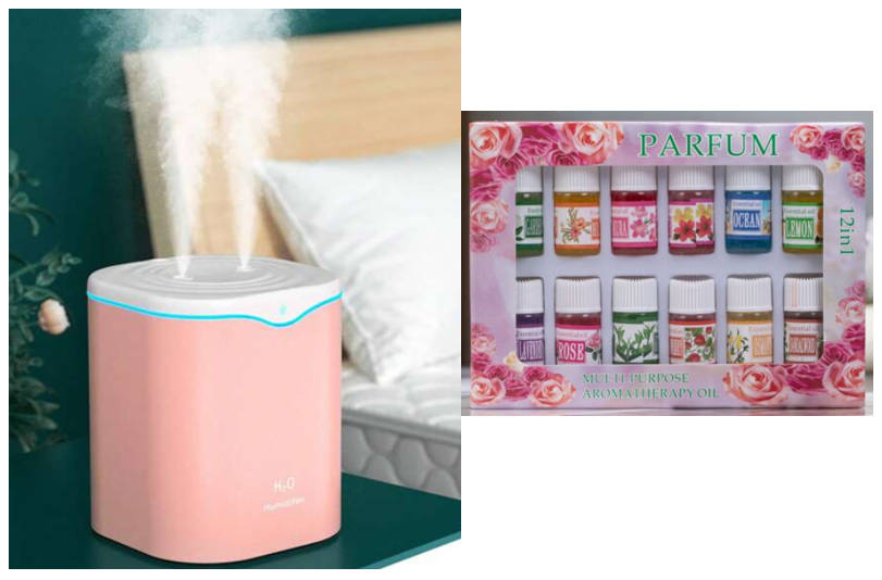 2000ml / 2 Litre Capacity Humidifier with Essential Oils!! - Pink