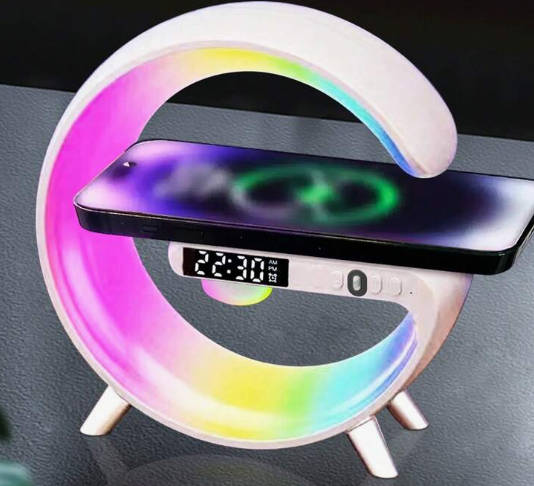 Wireless charging RGB Mini Lamp and Speaker with Clock