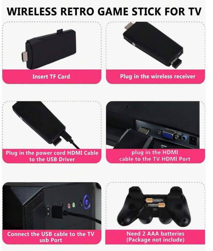 Retro TV Game Console HDMI High-Definition 4k Dual Wireless