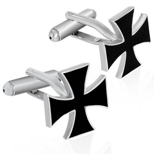 *FREE SHIPPING*   HIGH Quality  IRON CROSS BLACK CUFFLINKS  CF298