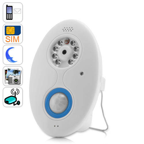 GSM Remote Security Camera with Nightvision + Motion Detection  BLUE / RED