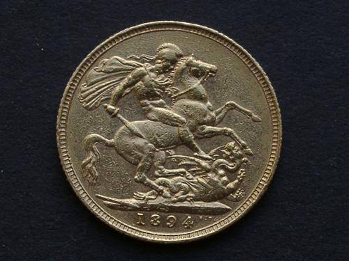 1894 QUEEN VICTORIA FULL GOLD SOVEREIGN S MINTMARK LOVELY COIN!