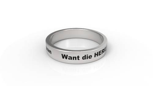 Josua 1:9 Handgemaak Sterling Silver Bybel verse ring
