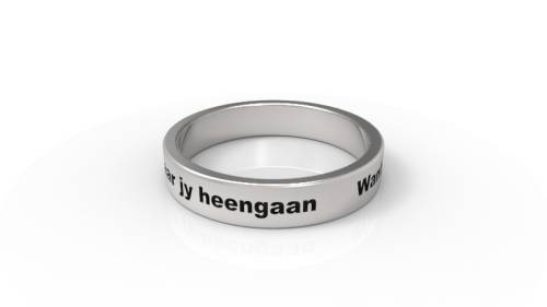 Josua 1:9 Handgemaak Sterling Silver Bybel verse ring