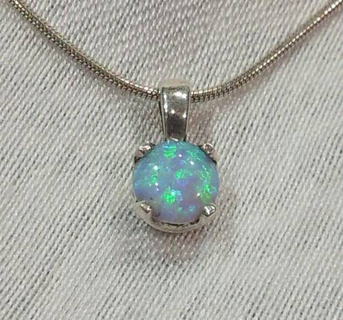 Handcrafted solid 925 Sterling Silver OPAL Pendant