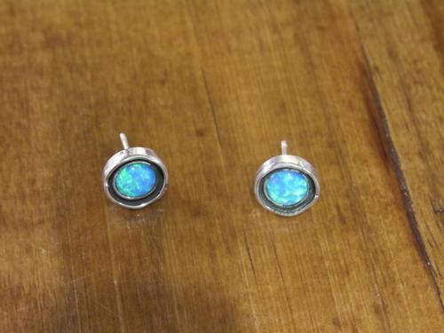 925 Sterling Silver & OPAL Earrings