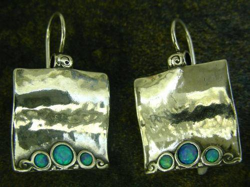 silver earrings