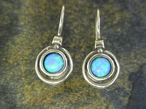 925 Sterling Silver & OPAL Earrings