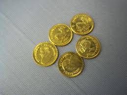 10 MINITURE GOLD COINS. 1 BID WINS 10 COINS.