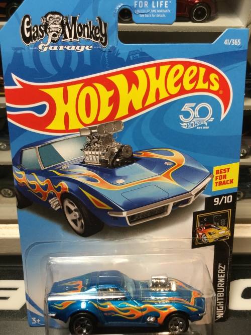 Hotwheels 2018 Blue Gas Monkey Garage Corvette