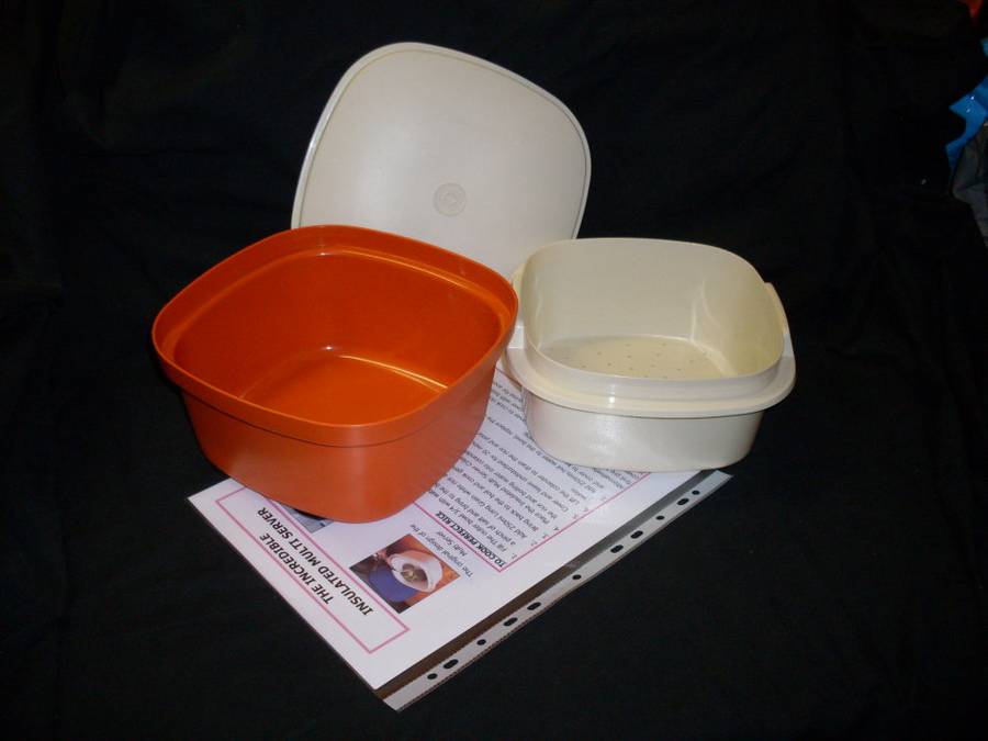 Vintage - Tupperware - Original MULTI SERVER - STEAMER - Rice, Pasta Cooker etc, with Instructions