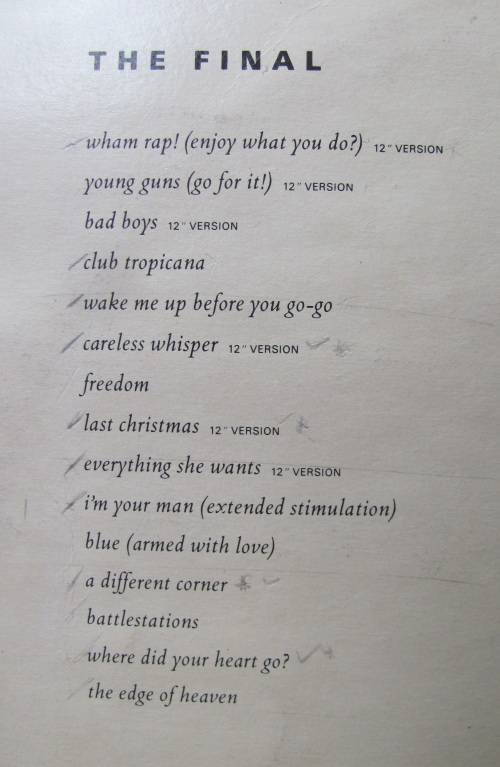WHAM - The Final - 2 x Vinyl LP`s 1982 to 1986