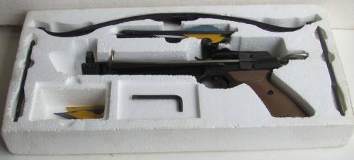 Vintage - Pistol Crossbow with Safety Lock + 11 pages of Printed Targets