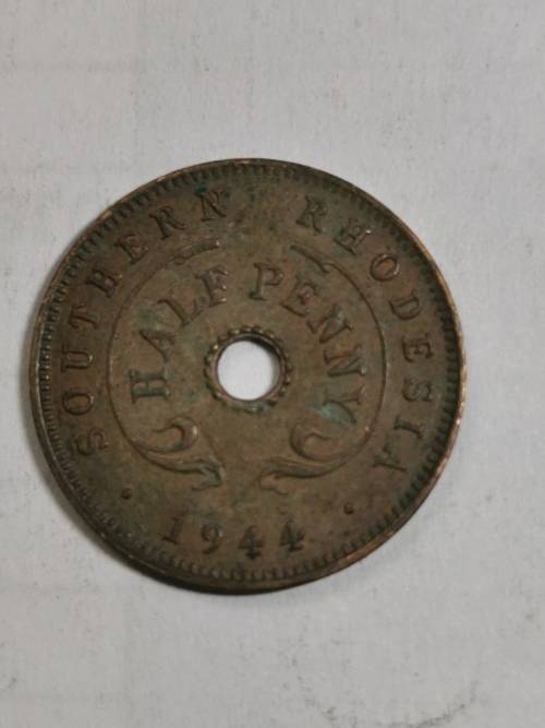 Southern Rhodesian 1944 Half Penny