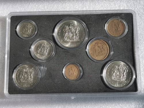 South Africa 1978 Unc Set,R1 To 1/2c.Mint pack Removed.In Coin Capsules.