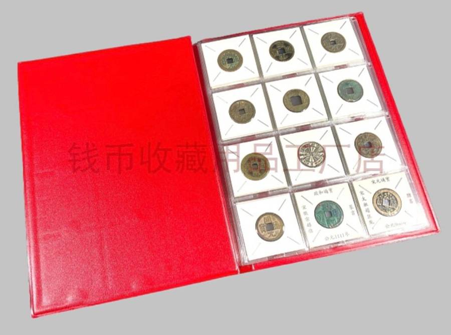 Coin holders Flip Album,120 pocket.( no coin) Red and black.