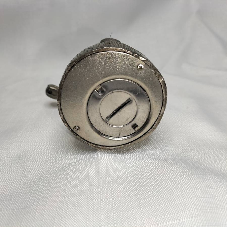 Metal Vintage Penny Piggy Bank Clown Silver Still!!!!