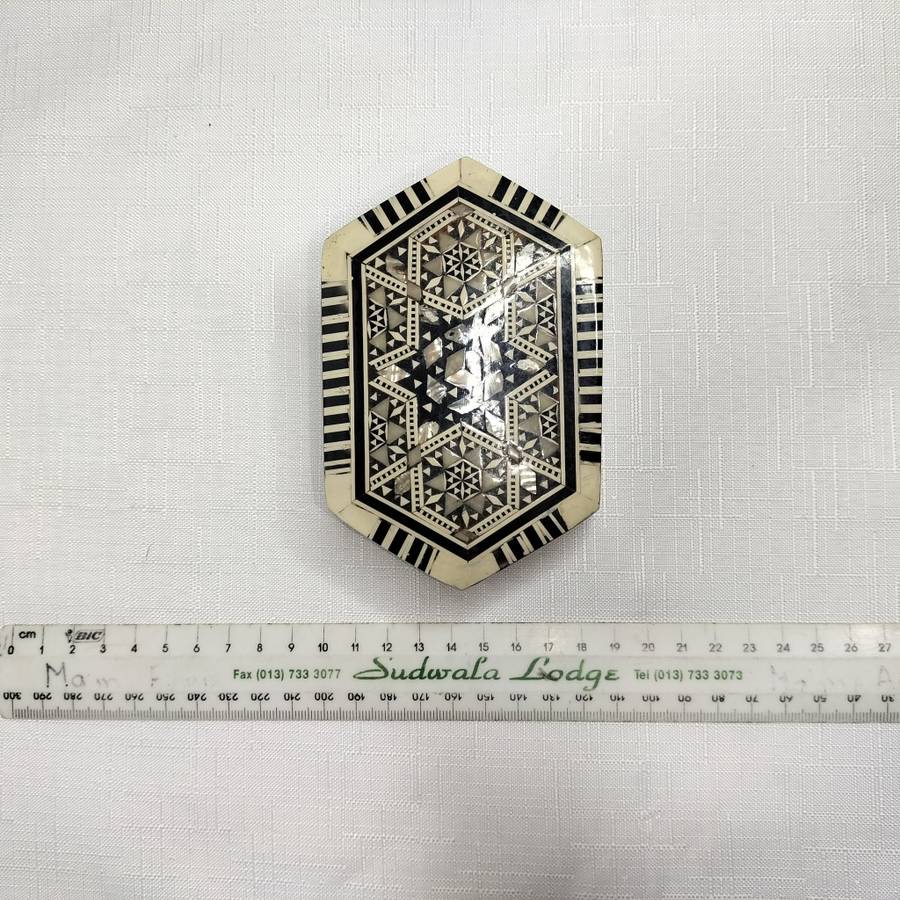 Mother of Pearl Inlay Wooden Jewelry box small!!!