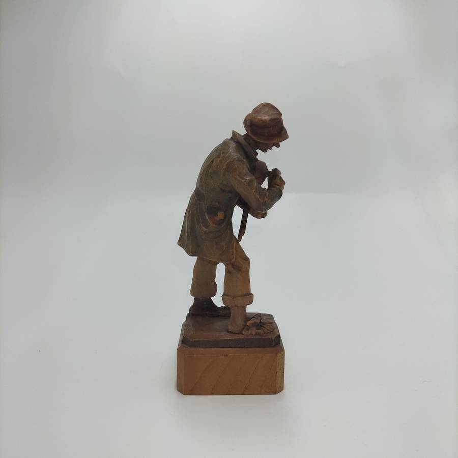 1950's Italian Anri Folk Art Violin Maker Wood Carving!!!