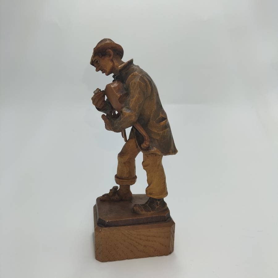 1950's Italian Anri Folk Art Violin Maker Wood Carving!!!