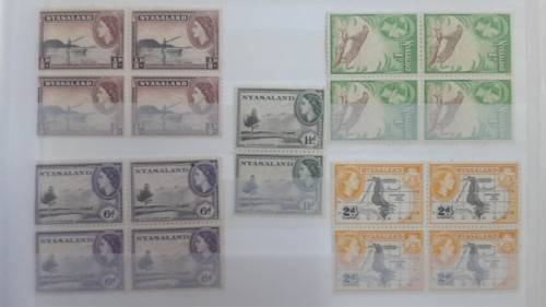 selection blocks   Malawi Mint 1d block has side perfs cut