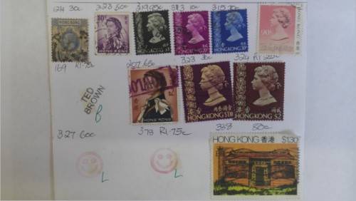 Stamps on page Hong Kong  Used