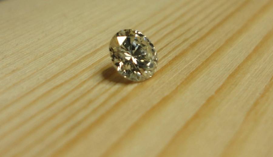 0.36 carat diamond Light Yellow VVS1 Round Brilliant Natural Loose Diamond