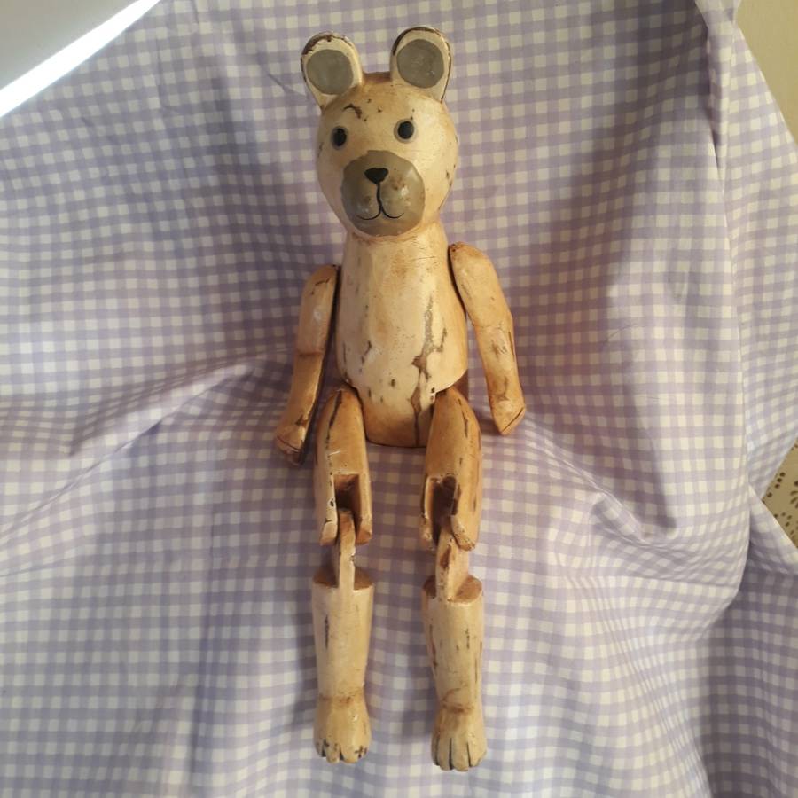 Wooden Teddy Bear Decor