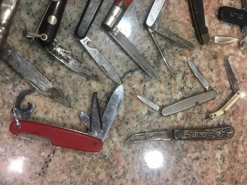 Pocket Knives x 14 - Good selection Used & some blades DAMAGED