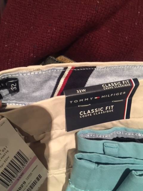 Tommy Hilfiger Mens Blue Twill Classic Fit, Chino Shorts Size - 34