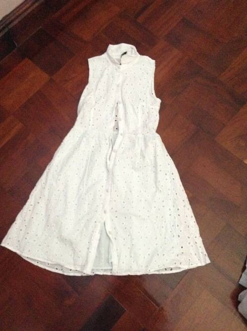 White anglaise dress - small