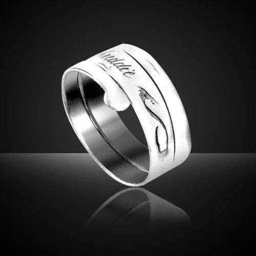 Stainless Steel Spiral Rings (Various Designs) with *** FREE ENGRAVING OF YOUR CHOICE ***